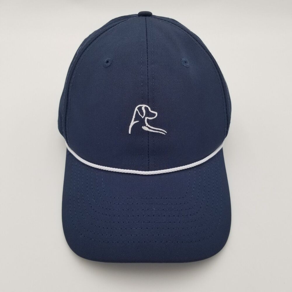 Rhoback Corded Snapback Dad Golf Hat Baseball Cap Navy Blue Adjustable Dog Logo